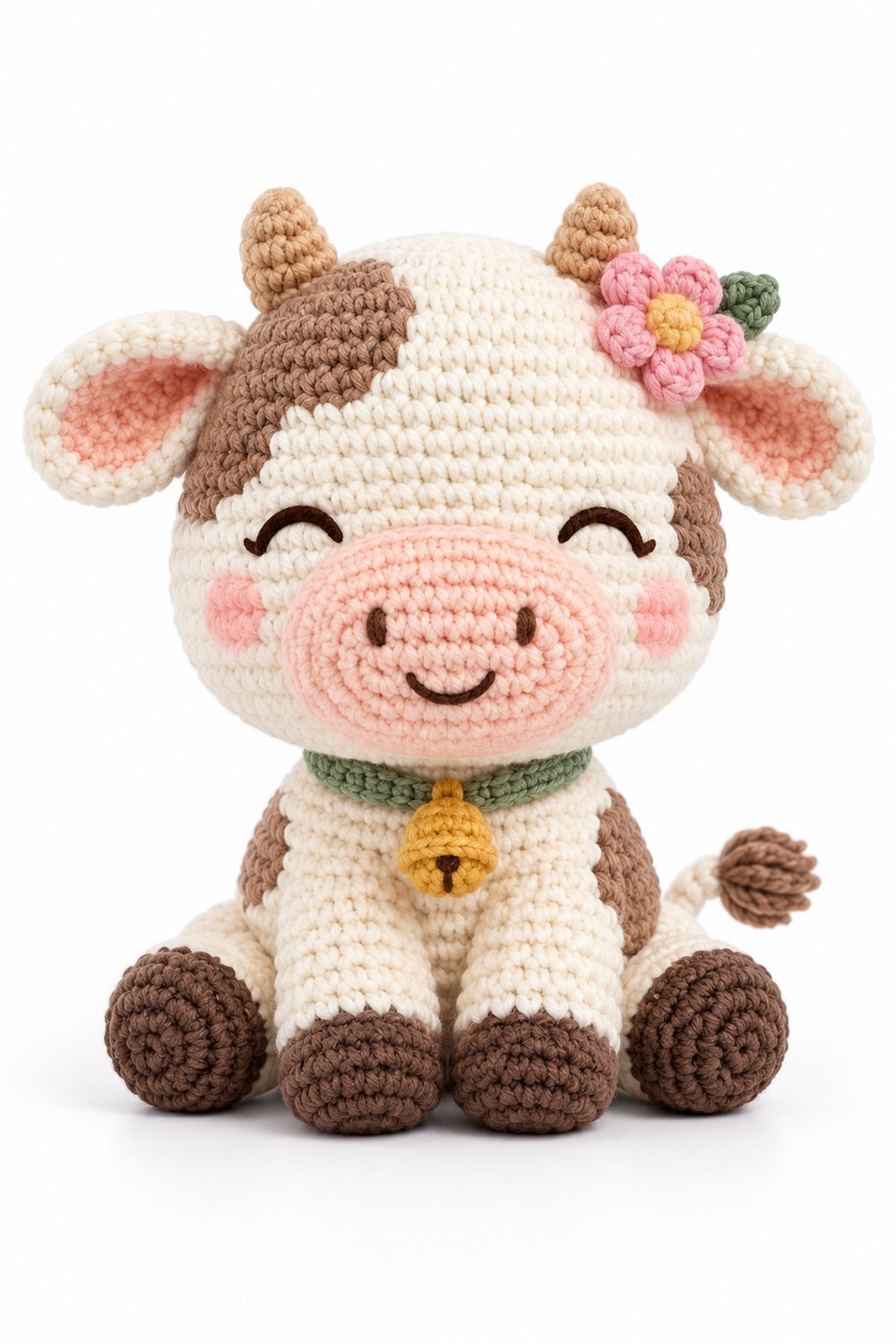 Little Cow With Flowers Crochet Guide