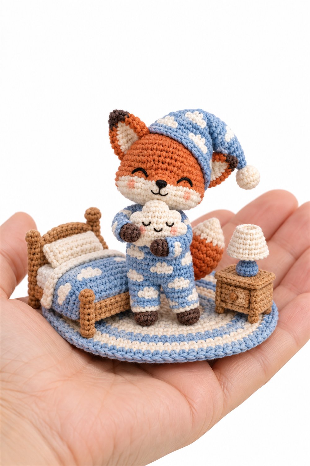 Little Fox With Cloud Pajamas Crochet Guide