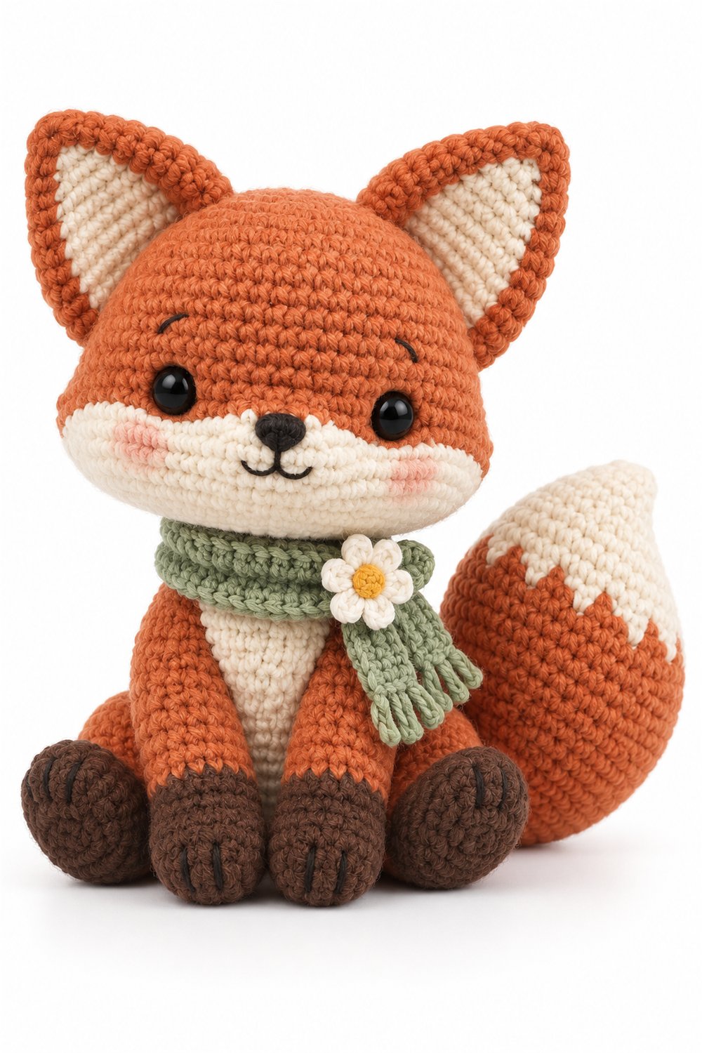 Little Fox With Daisy - Handmade Pattern