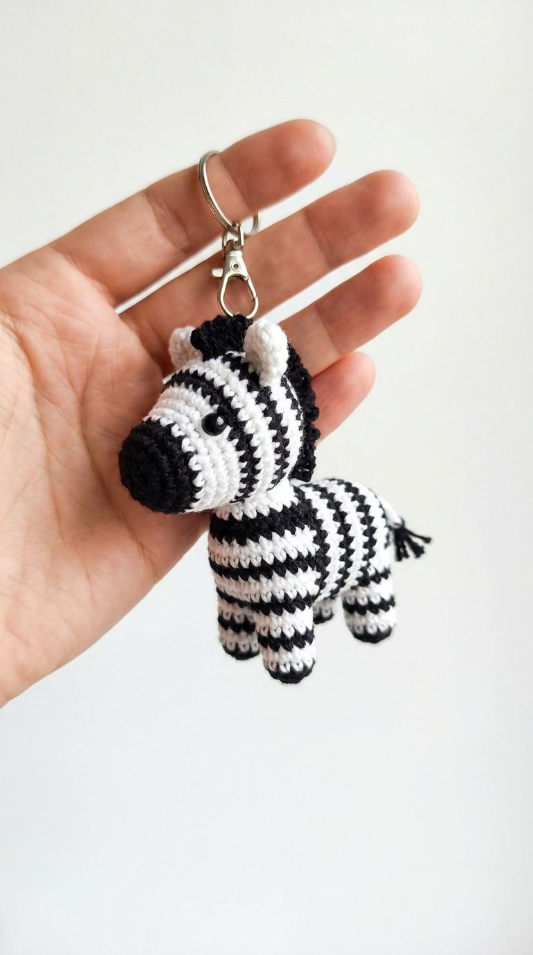 Little Zebra Keychain Amigurumi - PDF Pattern