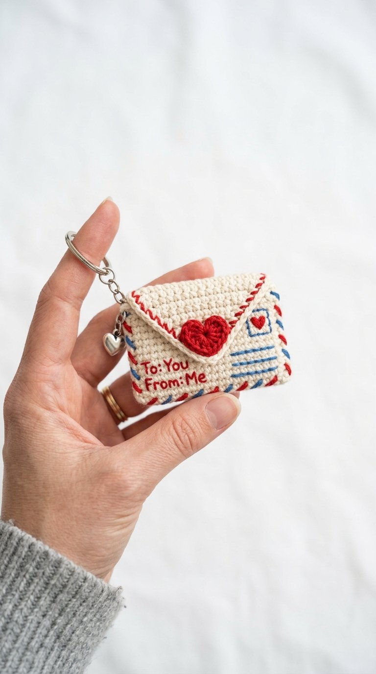 Love Letter Crochet Keychain - Easy Crochet