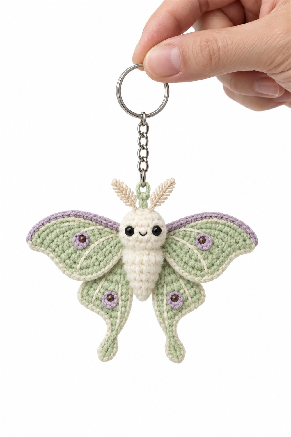 Crochet Lunar Moth Keychain - Pattern
