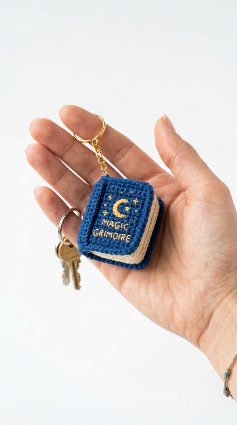 DIY Magic Book Crochet Keychain - Crochet Tutorial