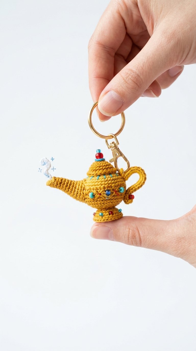 Crochet Magic Lamp Crochet Keychain - Pattern