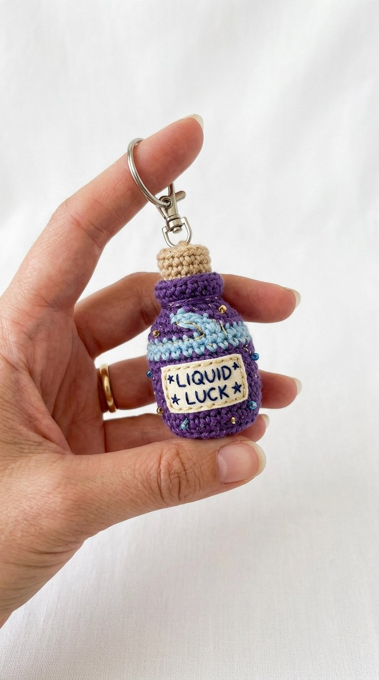 Magic Potion Crochet Keychain - Easy Crochet