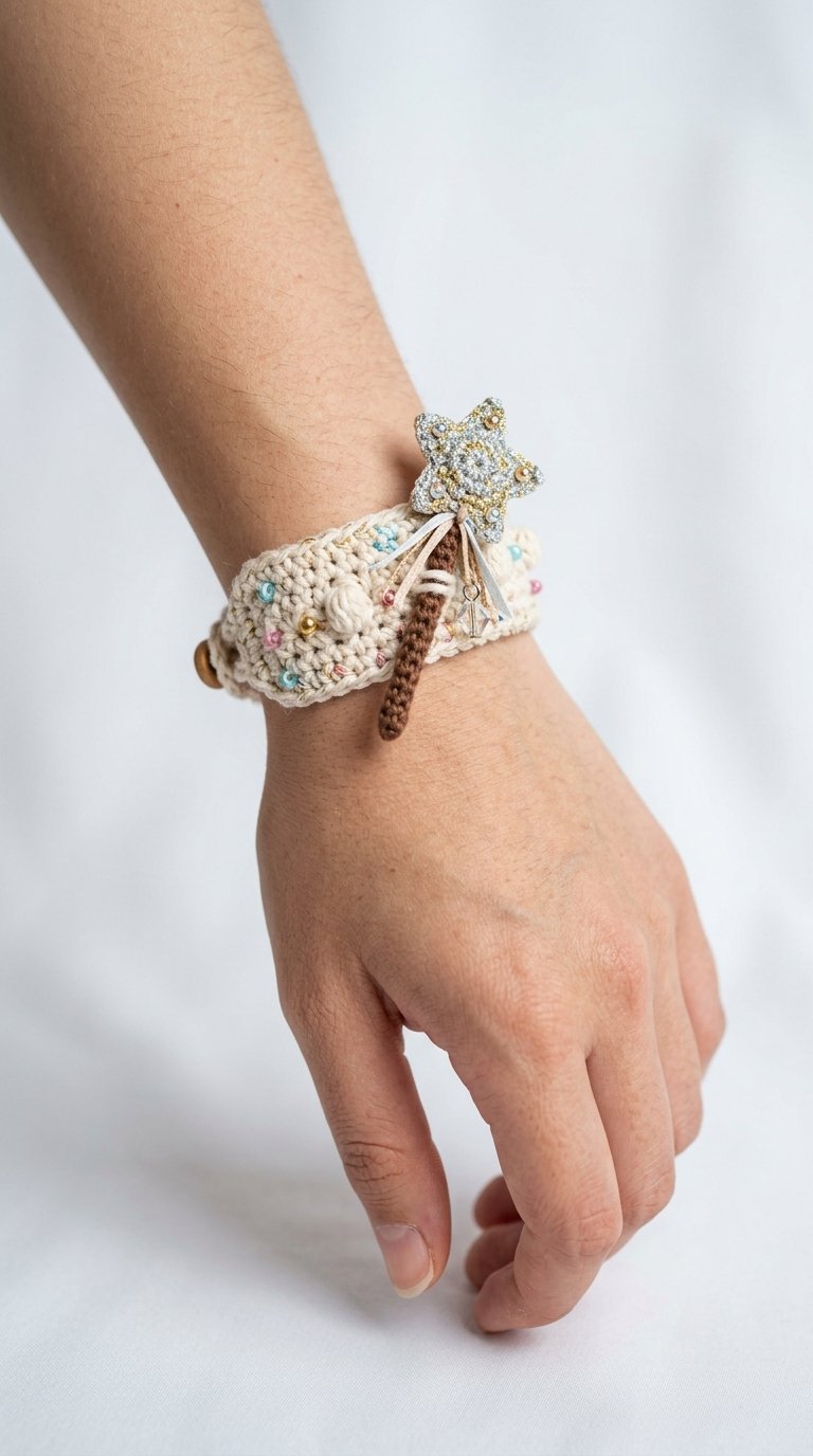 How to Crochet Magic Wand Crochet Bracelet