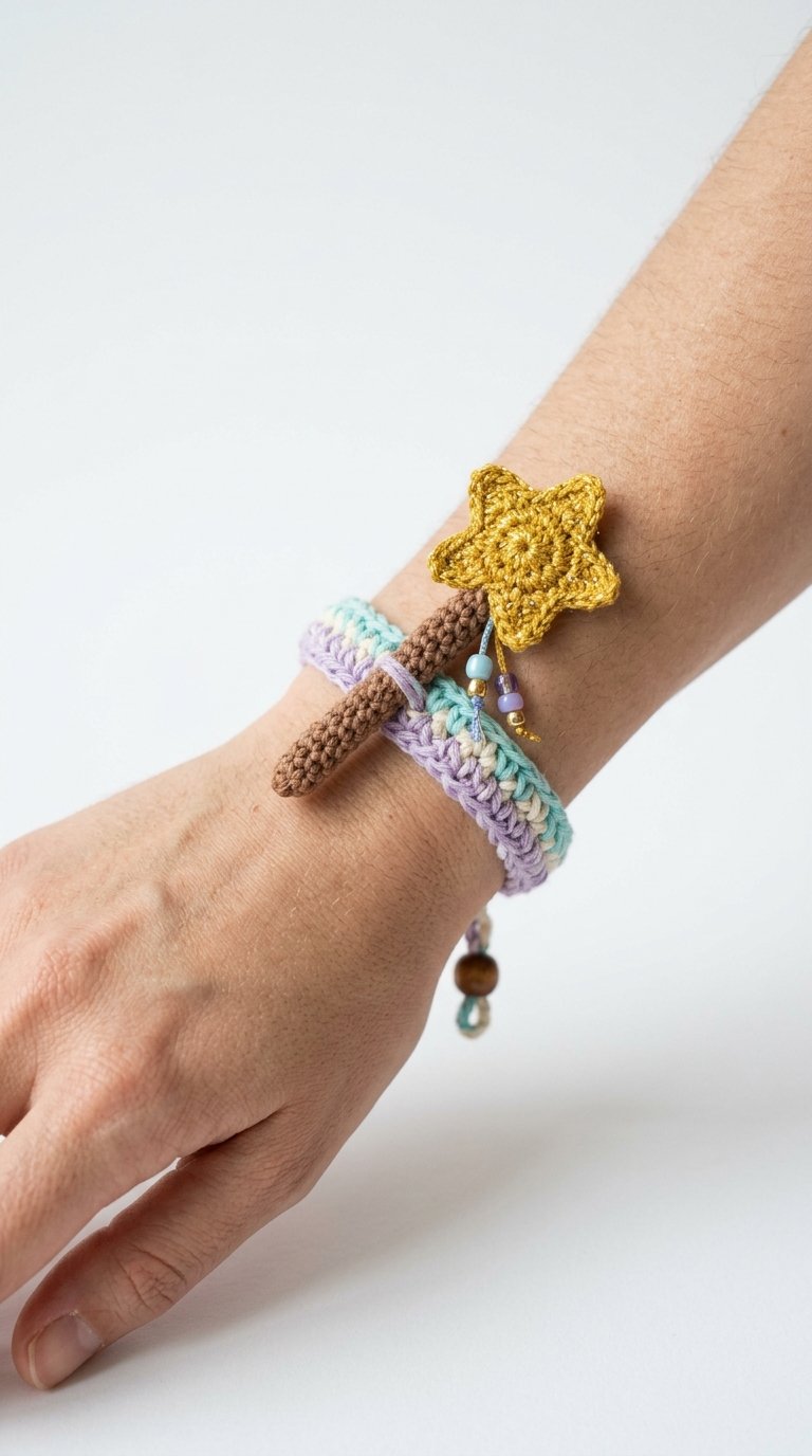 How to Crochet Magic Wand Crochet Bracelet