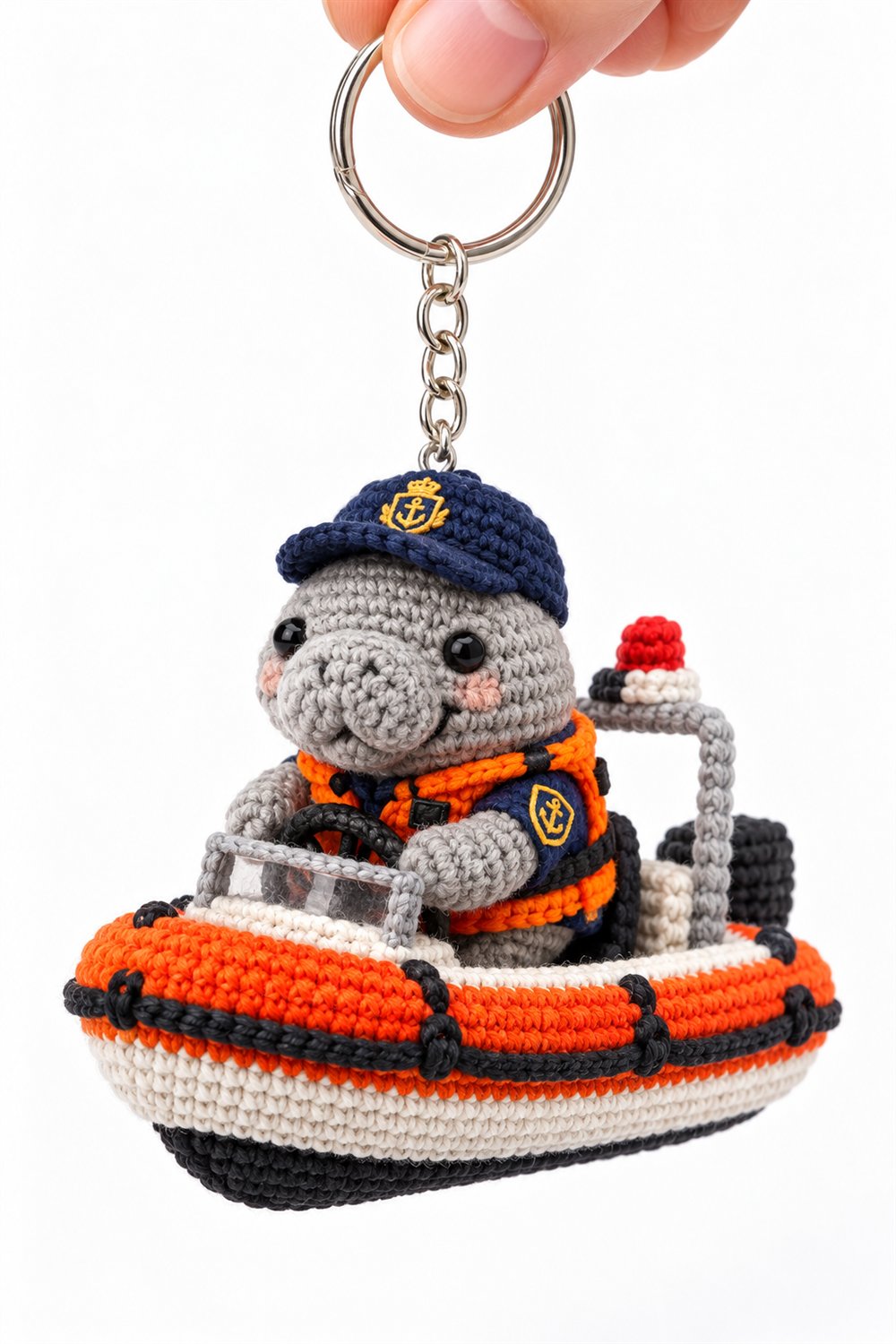 How to Crochet Manatee Coast Guard On Boat