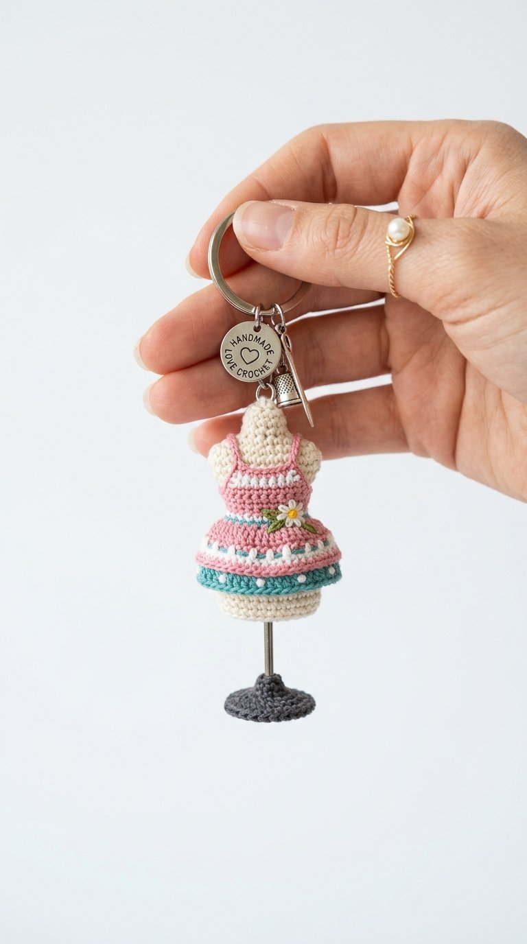 DIY Mannequin Crochet Keychain In Hand - Crochet Tutorial
