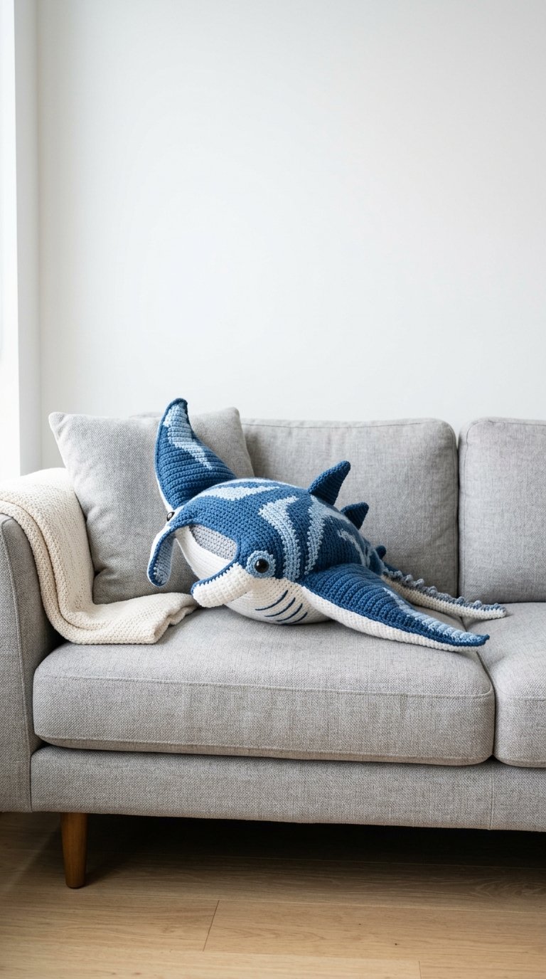 Crochet Manta Ray Crochet Pillow Sofa - Pattern