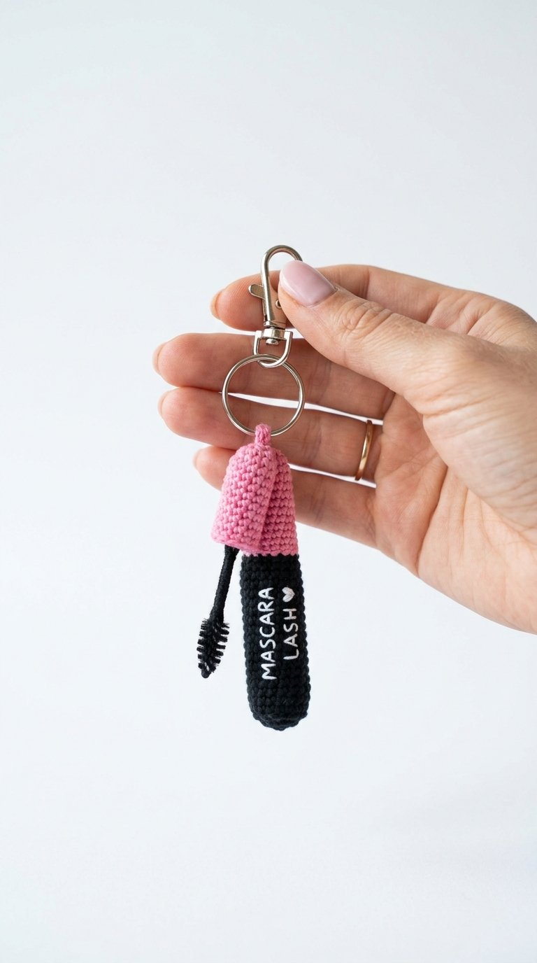 Mascara Crochet Keychain In Hand Crochet Guide
