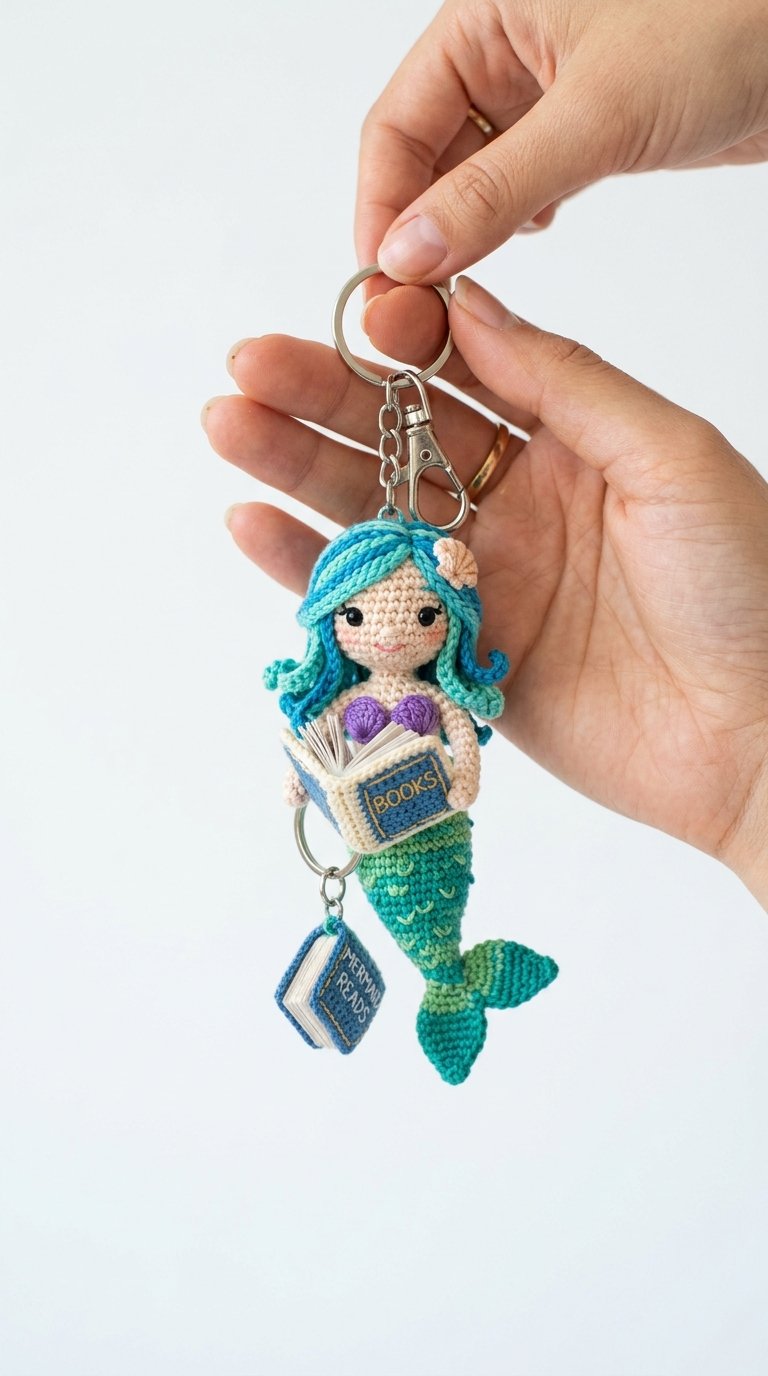 Mermaid Keychain In Hand Crochet Guide