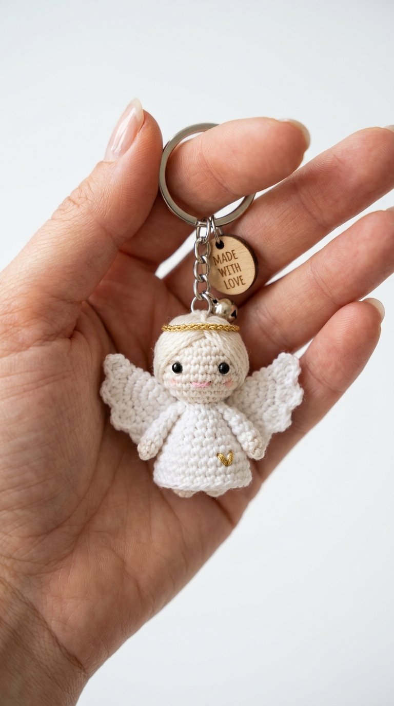 Mini Angel Keychain Crochet - Easy Crochet