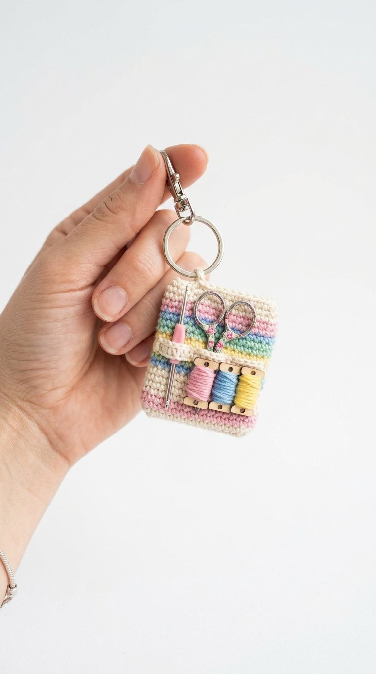Mini Craft Organizer Crochet Key - Step by Step