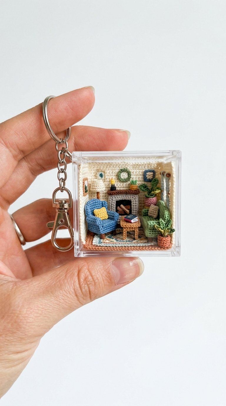 Mini Dollhouse Living Room Croch Crochet Guide