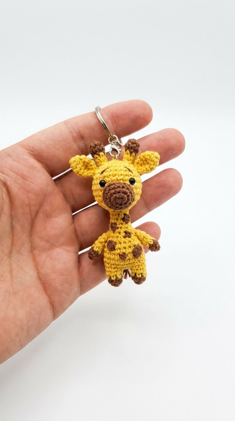 Mini Giraffe Keychain Crochet - Crochet Pattern