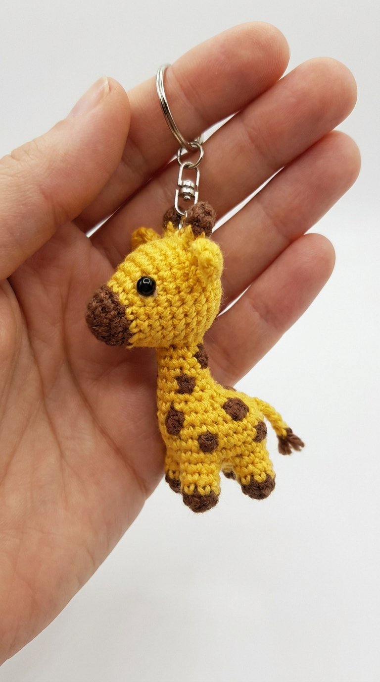 Mini Giraffe Keychain Crochet - PDF Pattern