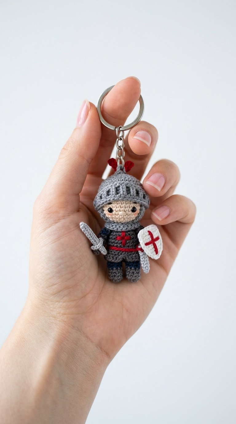 How to Crochet Mini Knight Keychain Crochet