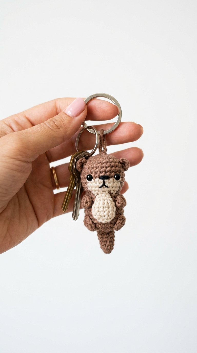 Mini Otter Keychain Crochet - Easy Crochet
