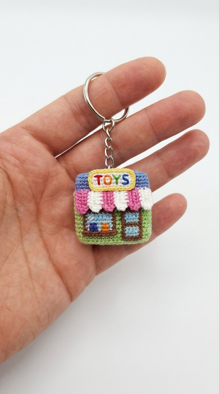 Mini Toy Shop Crochet Keychain - Crochet Pattern