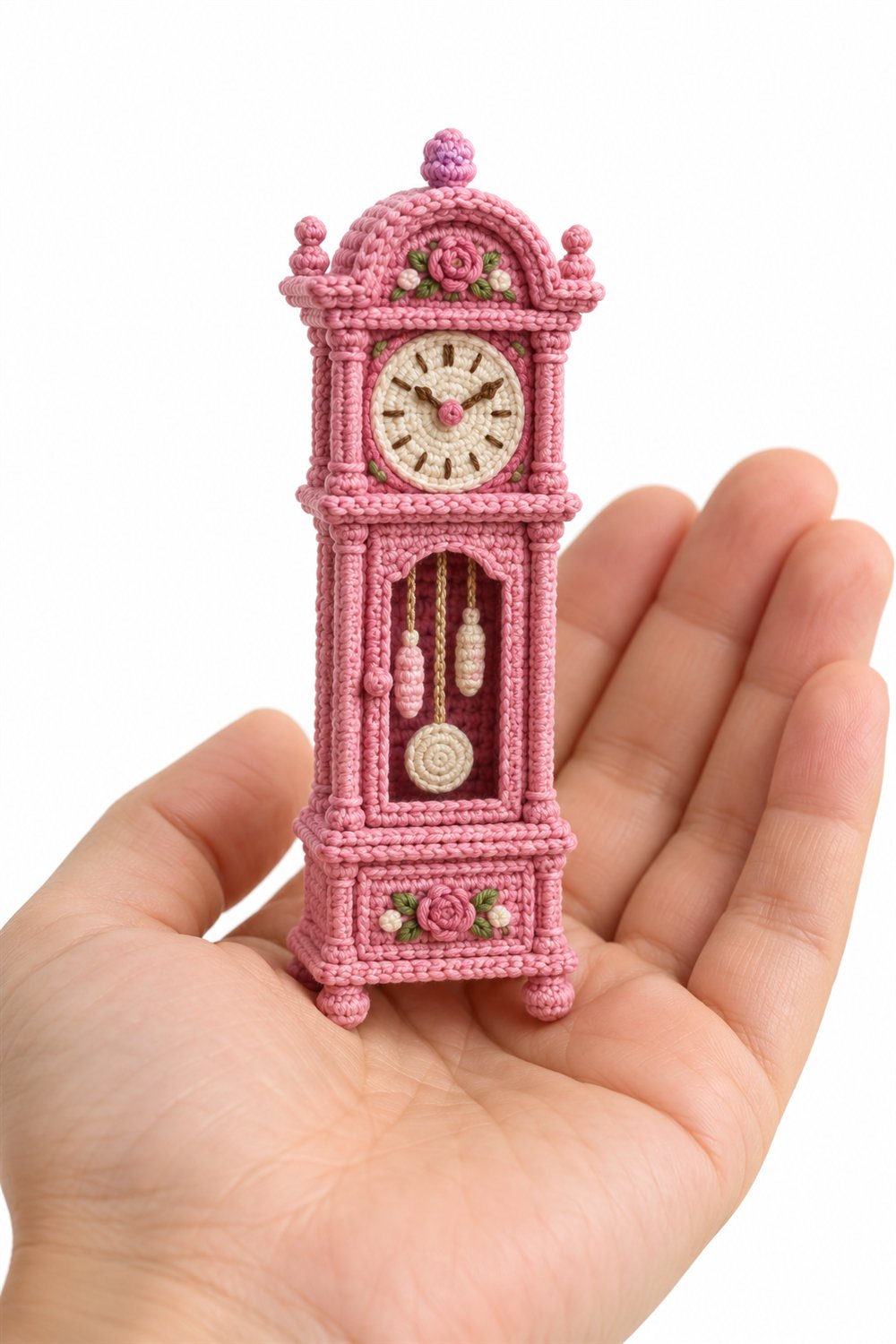Miniature Pink Grandfather Clock - Step by Step