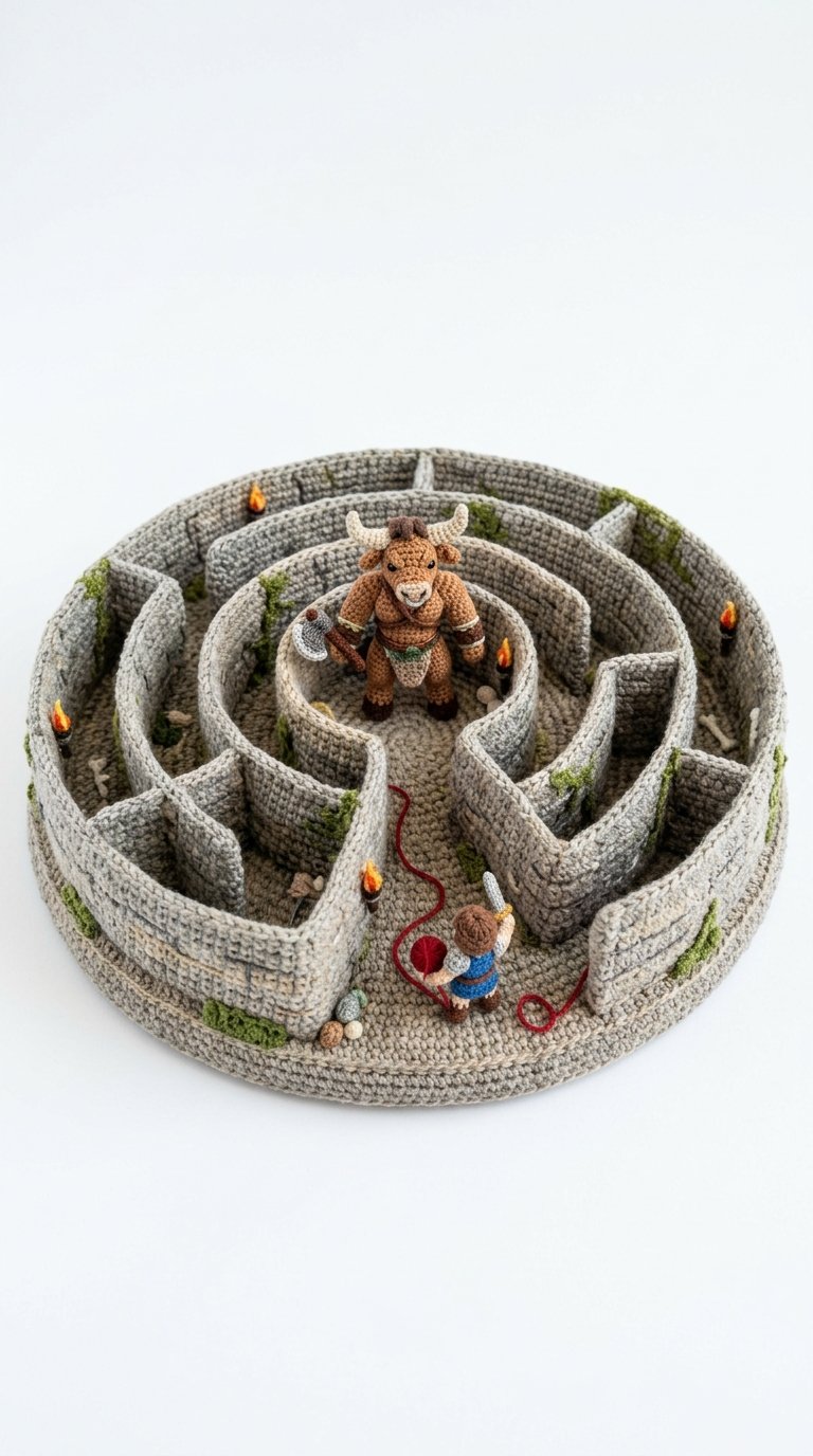 Minotaur Labyrinth Crochet Minia Crochet Guide