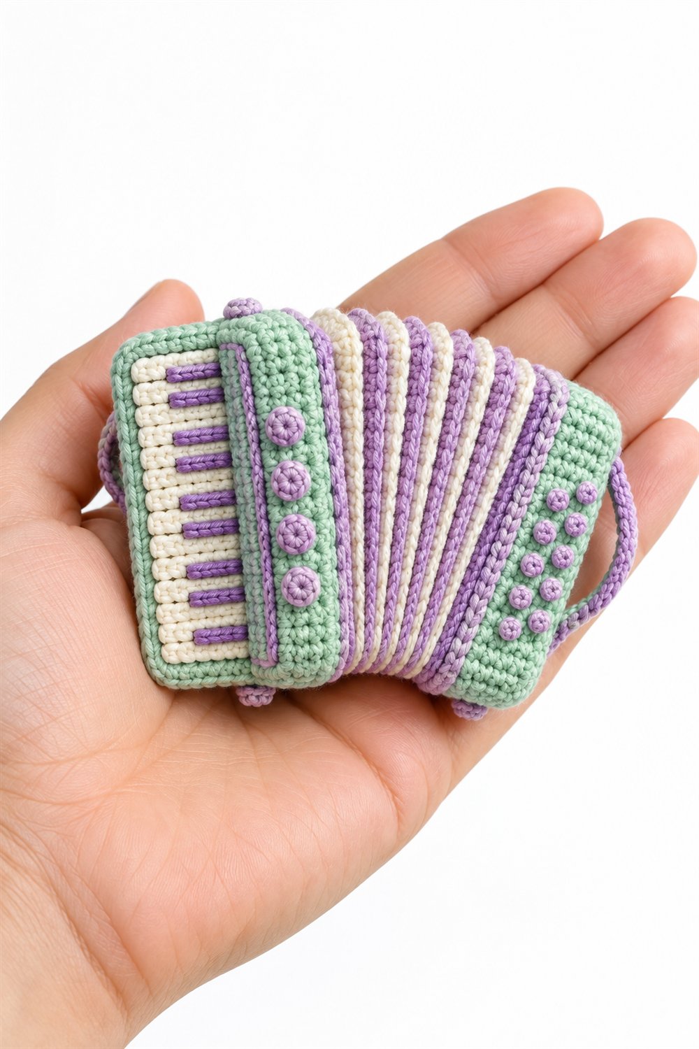 Mint And Lilac Accordion Crochet Guide