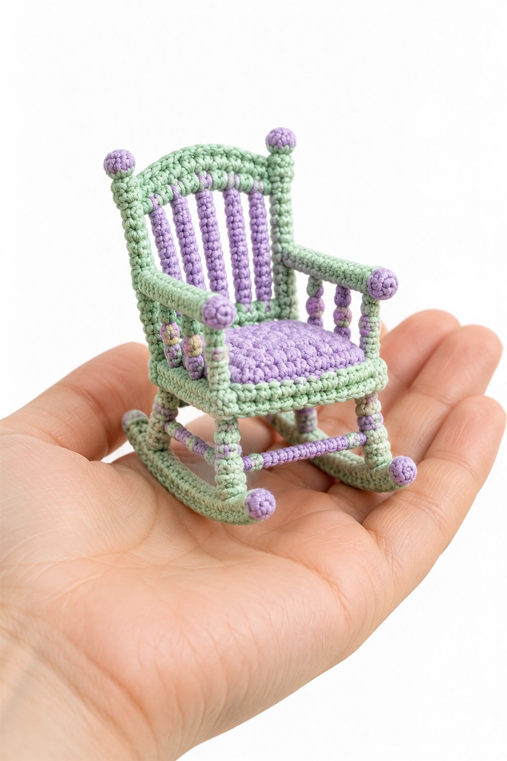 How to Crochet Mint And Lilac Rocking Chair