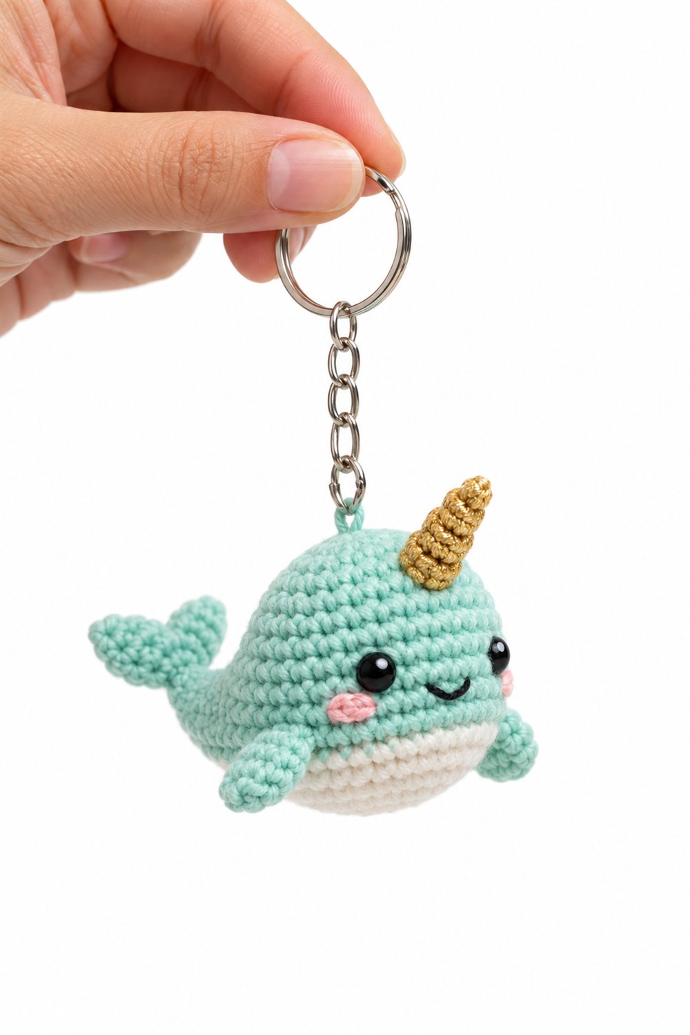 Mint Narwhal With Golden Horn - Easy Crochet