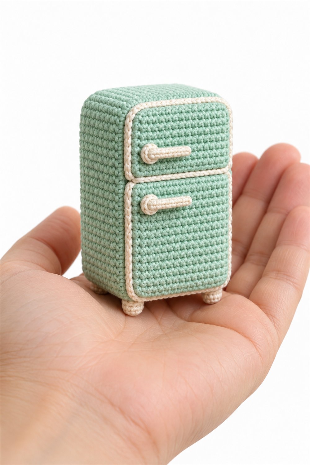 Crochet Mint Retro Fridge - Pattern