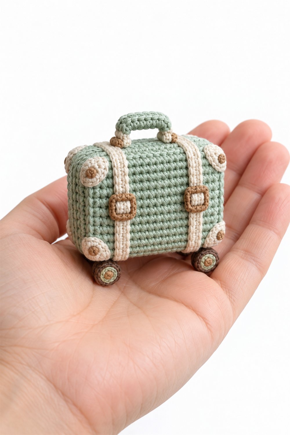 Mint Vintage Suitcase - Handmade Pattern