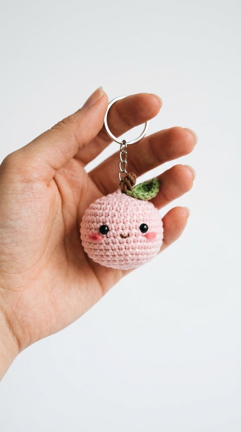 Mochi Crochet Keychain In Hand - PDF Pattern