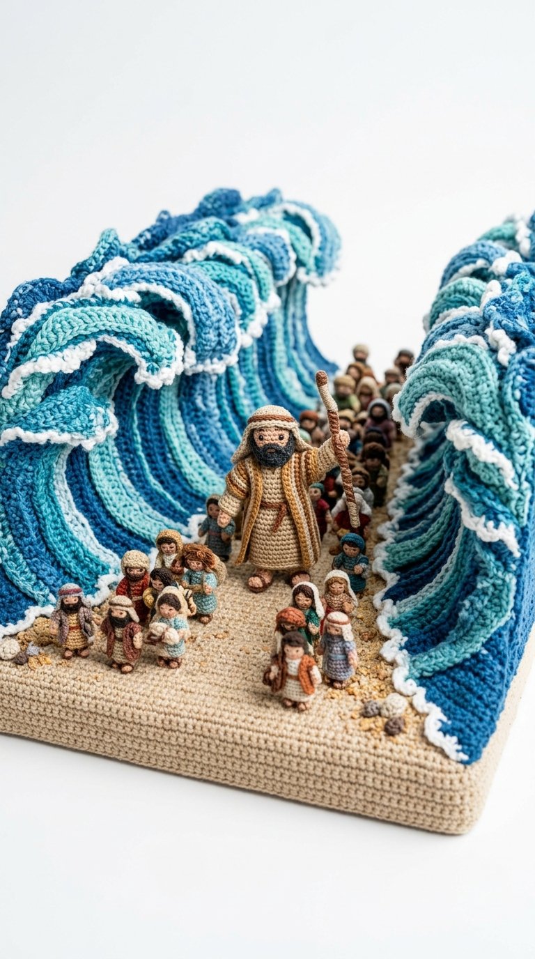 Moses Parting The Red Sea Crochet Guide