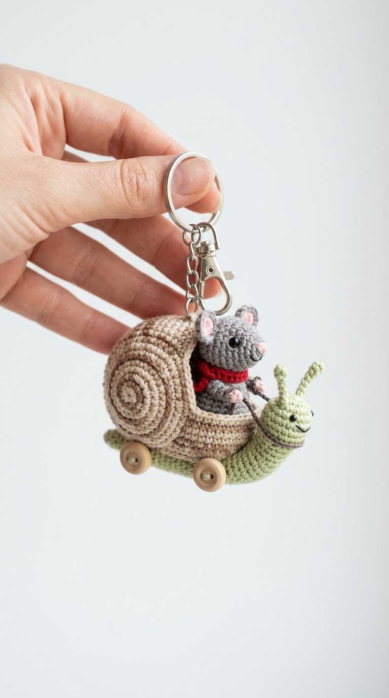 How to Crochet Mouse Riding Snail Carriage
