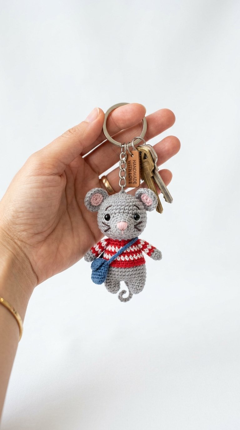 Mouse Toy Maker Crochet Keychain - Easy Crochet