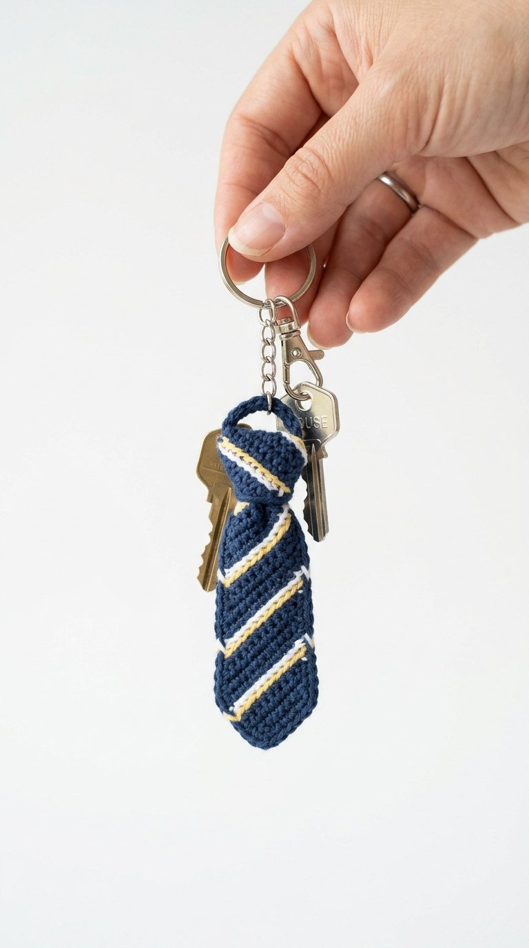 How to Crochet Necktie Crochet Keychain In Hand