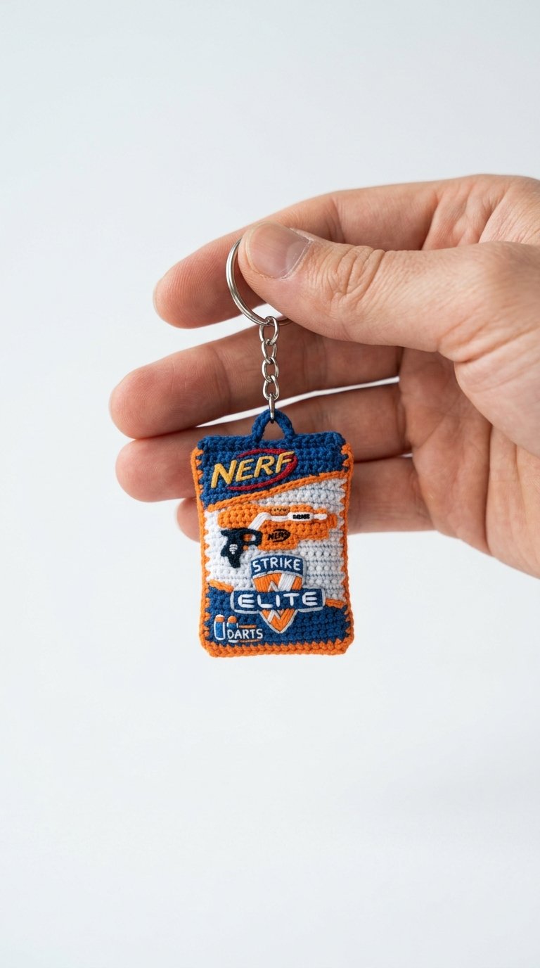 Nerf Blaster Keychain In Hand - Step by Step
