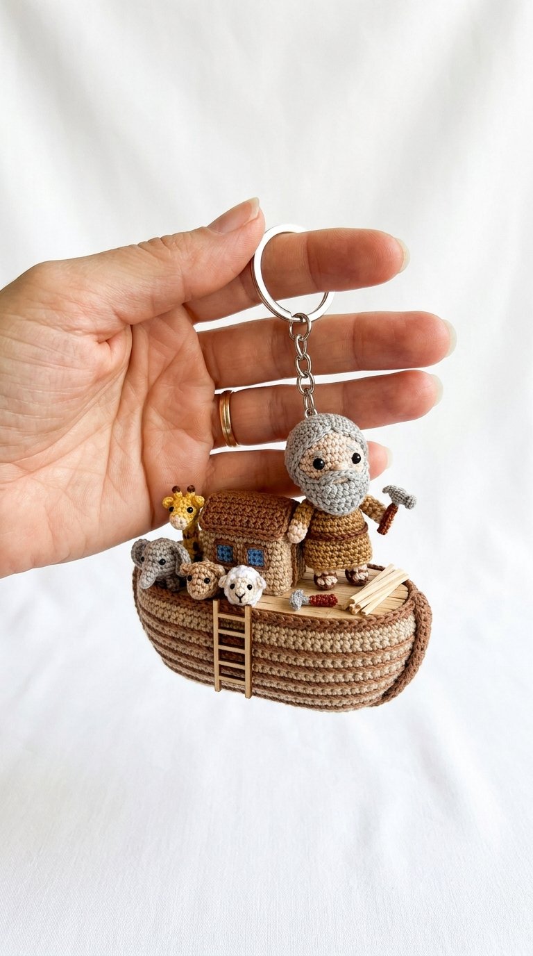 Noah Ark Crochet Keychain - Easy Crochet