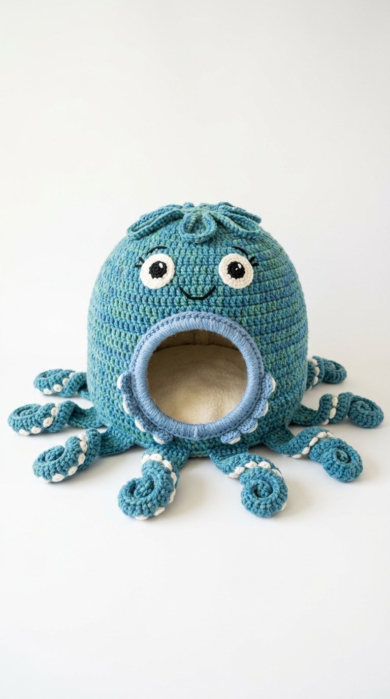 Octopus Crochet Cat House - Easy Crochet