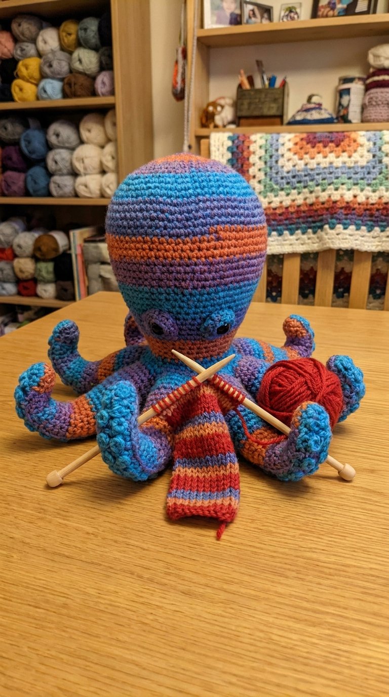 Octopus Knitting Scarf Crochet - PDF Pattern