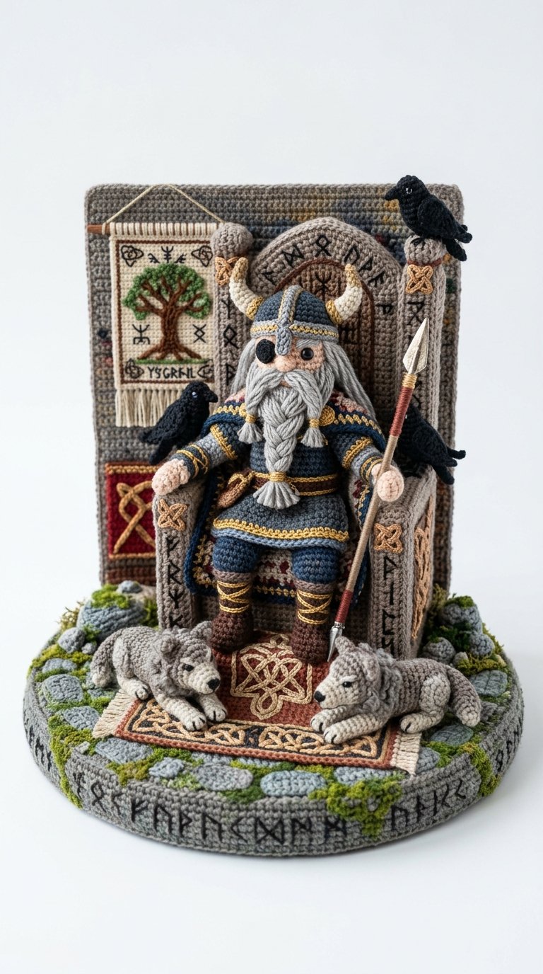 Odin Crochet Miniature Diorama - Step by Step