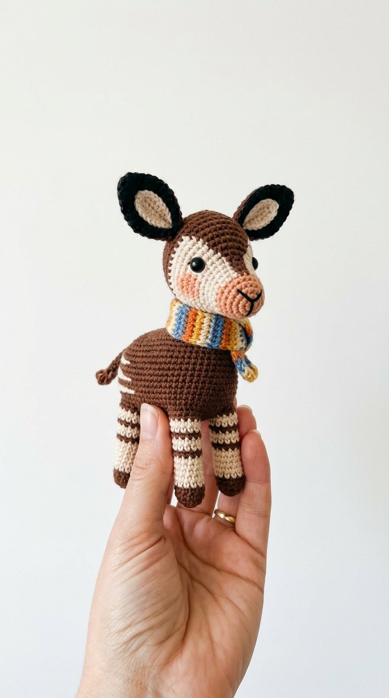 DIY Okapi Wearing Scarf Crochet Amig - Crochet Tutorial