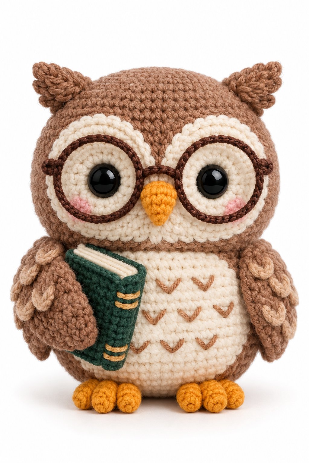 Owl With Glasses And Book - Easy Crochet