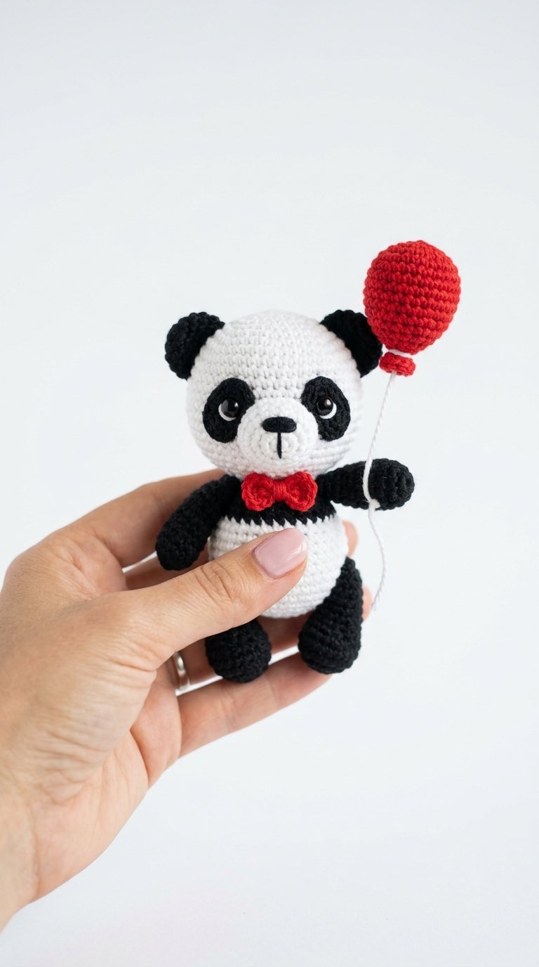 Panda Holding Balloon Crochet - Easy Crochet