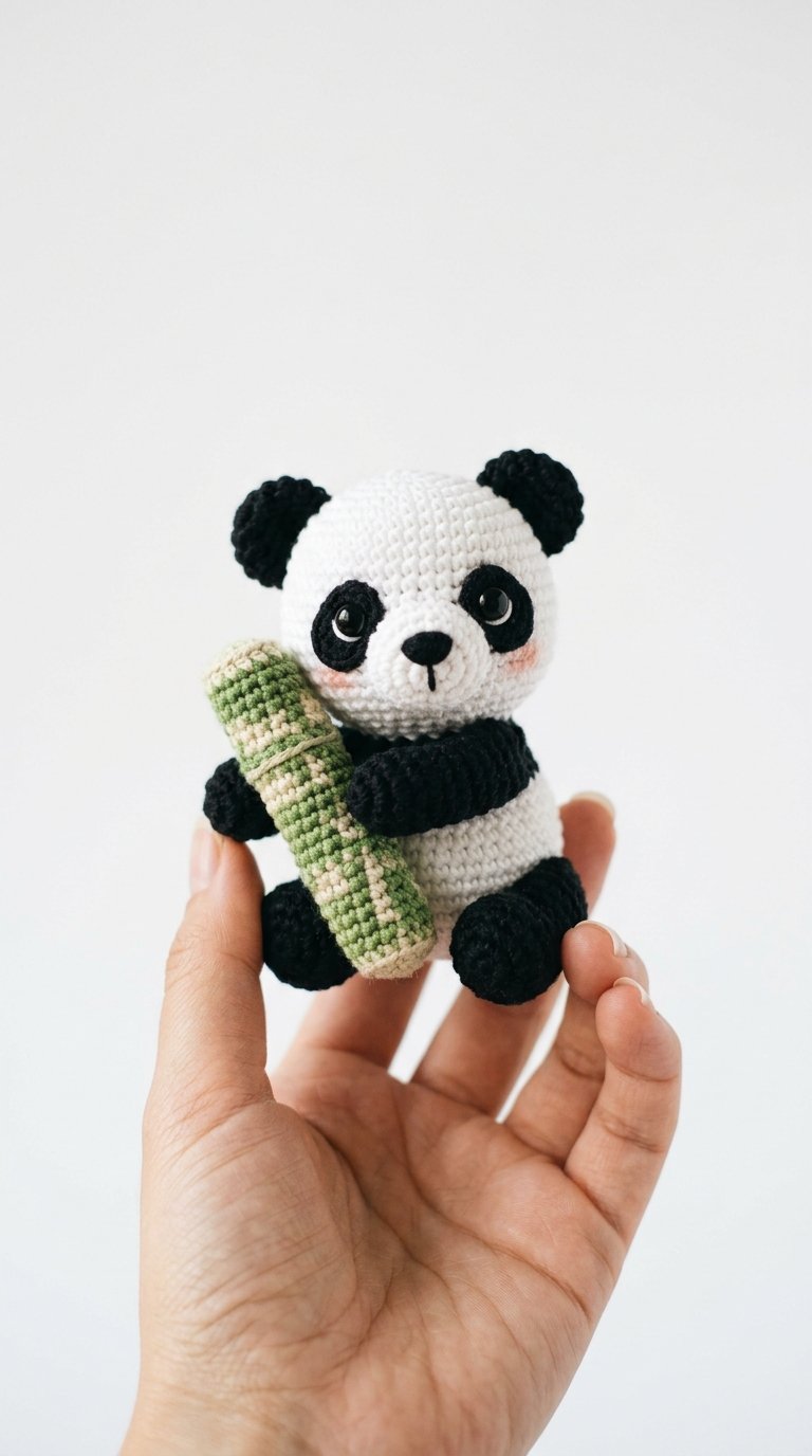 Panda Hugging Bamboo Pillow Crochet - Crochet Pattern