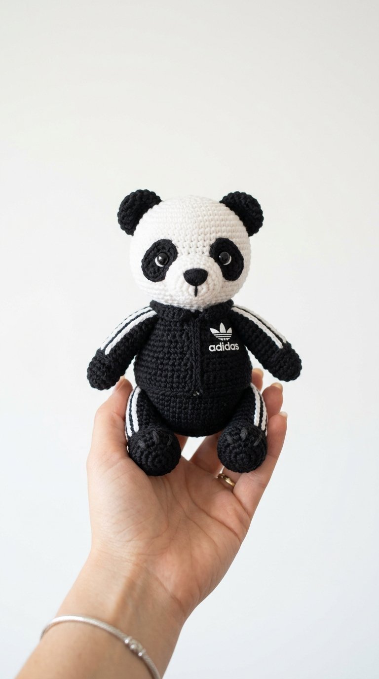 How to Crochet Panda Wearing Adidas Tracksuit