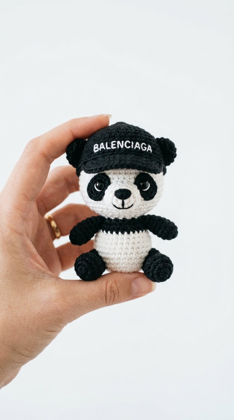 Panda Wearing Balenciaga Cap - Step by Step