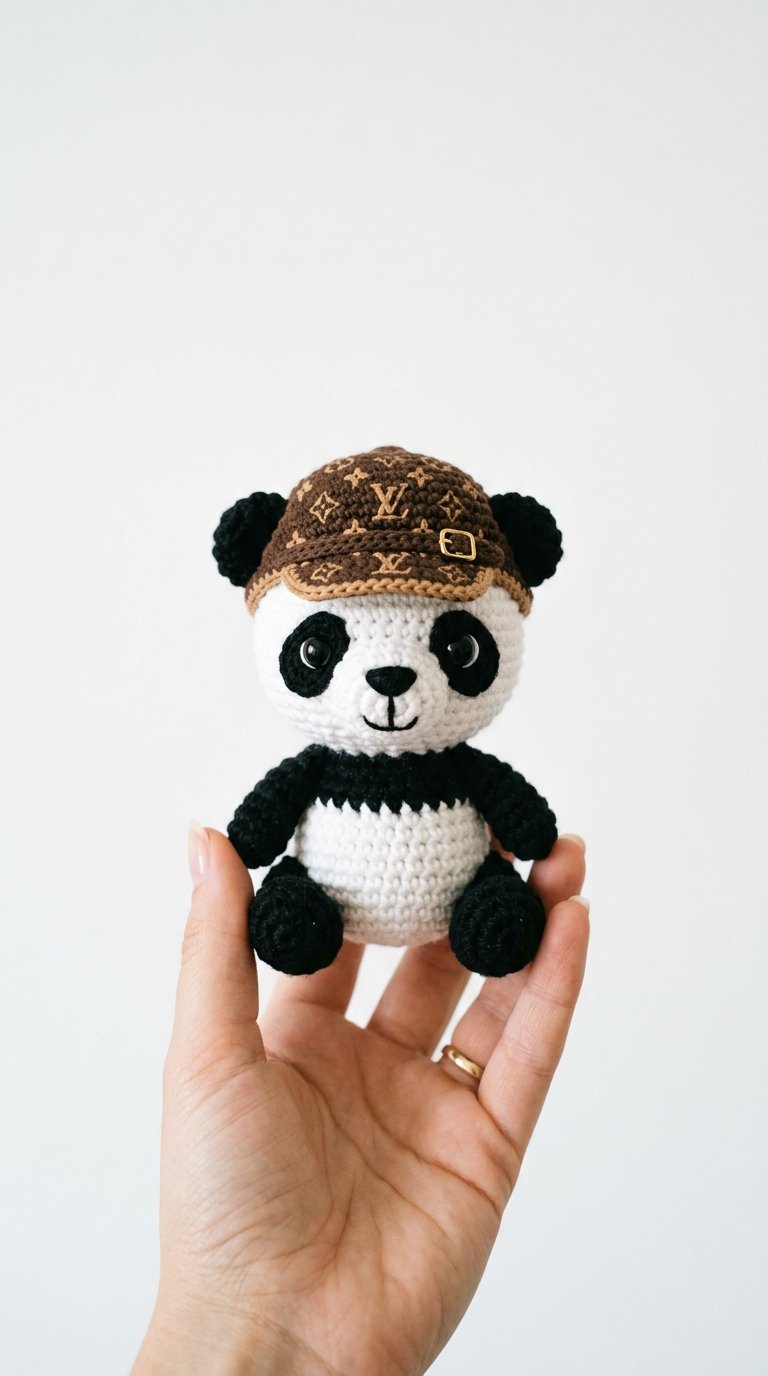 DIY Panda Wearing Cap Crochet Amigurumi - Crochet Tutorial