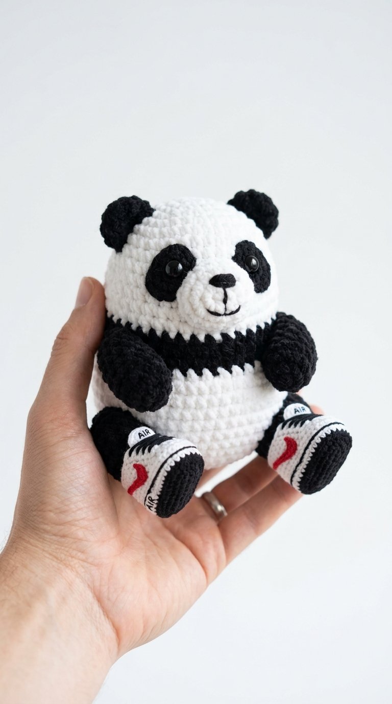 Panda Wearing Nike Sneakers Crochet Crochet Guide