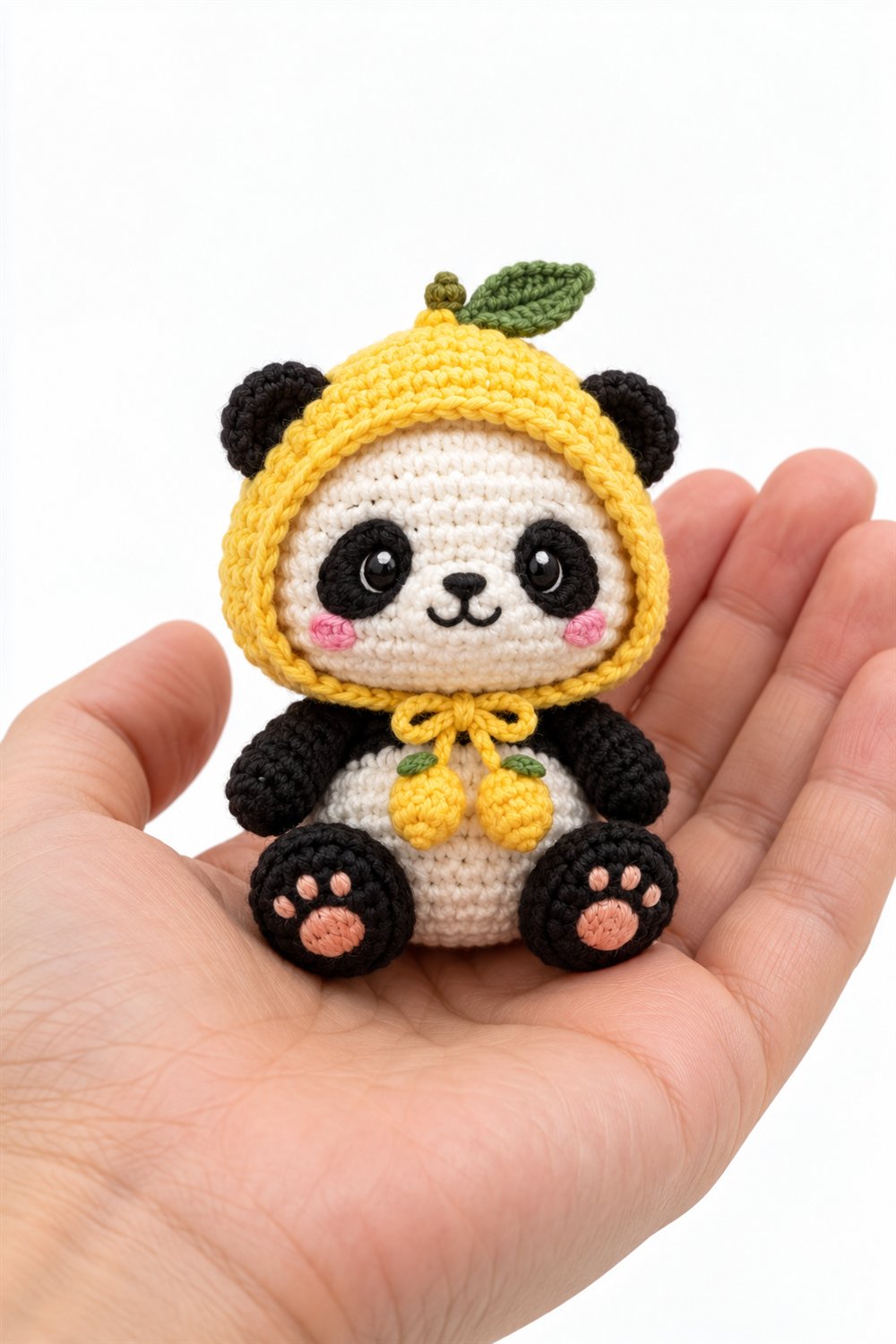 Panda With Lemon Hood - Amigurumi Pattern